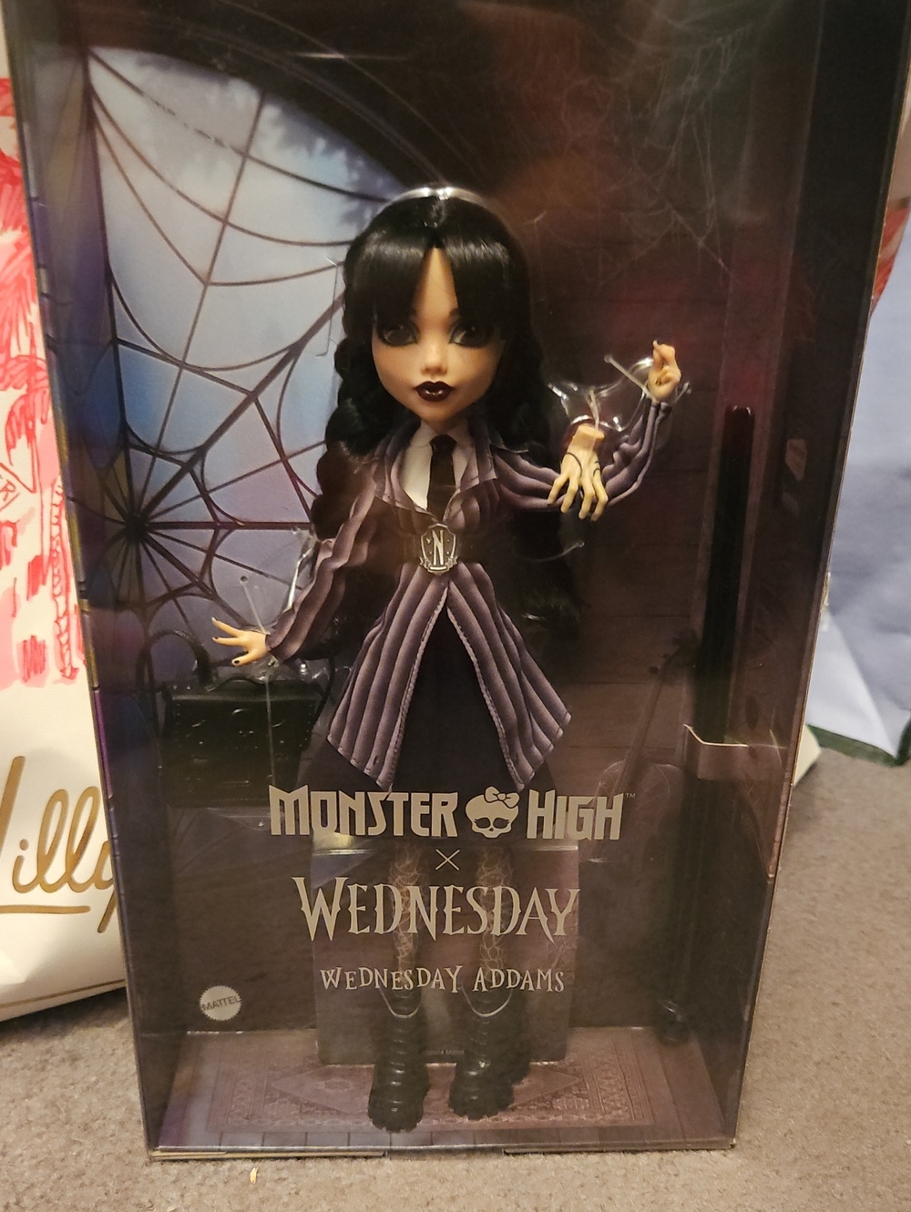 Monster High x Wednesday Addams Stripe Fashion Doll